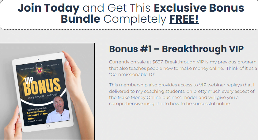 Commissionable Free Bonus