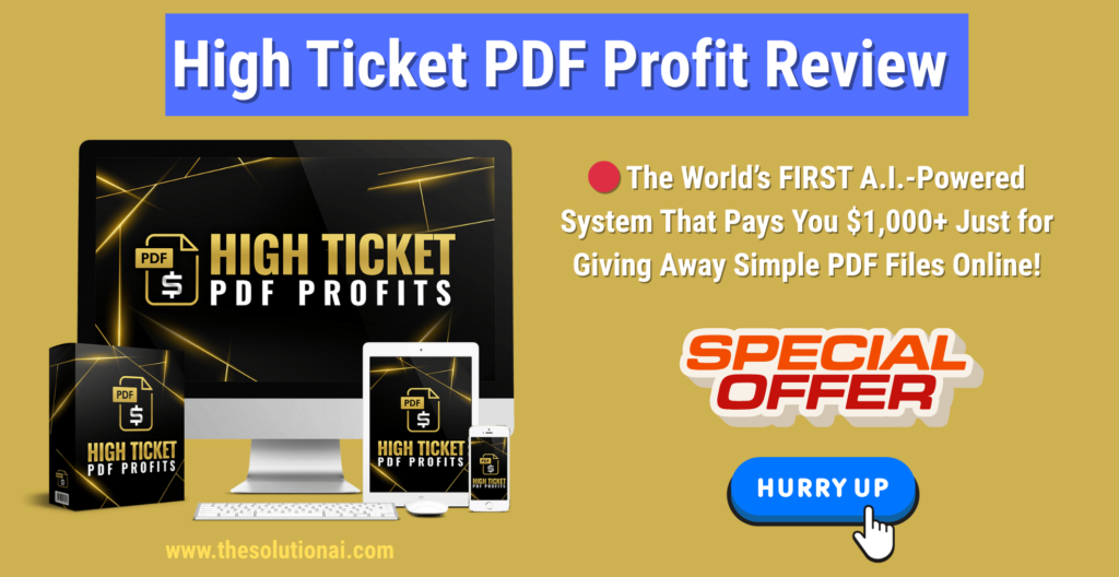 High Ticket PDF Profit Review