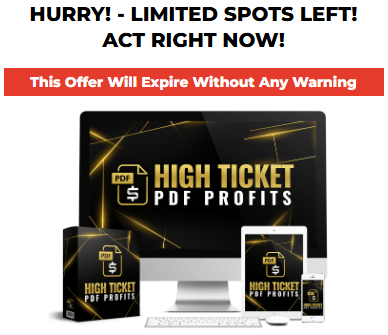 High Ticket PDF Profit Review